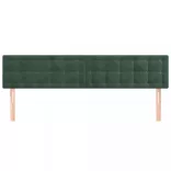 sötétzöld bársony fejtámla 160 x 5 x 78/88 cm