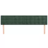 sötétzöld bársony fejtámla 180x5x78/88 cm