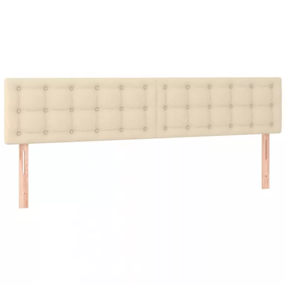 krémszínű szövet fejtámla 200 x 5 x 78/88 cm