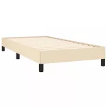 ágykeret matrac nélkül krém 80x200 cm szövet 80x200 cm