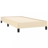 ágykeret matrac nélkül krém 90x190 cm szövet