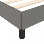 sötétszürke szövet ágykeret matrac nélkül 90x200 cm