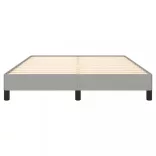 világosszürke szövet ágykeret matrac nélkül 140 x 190 cm