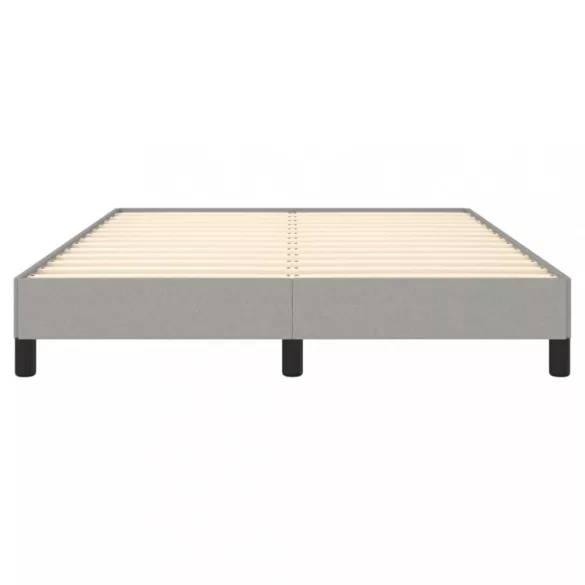 világosszürke szövet ágykeret matrac nélkül 140 x 190 cm