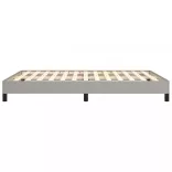világosszürke szövet ágykeret matrac nélkül 140 x 190 cm