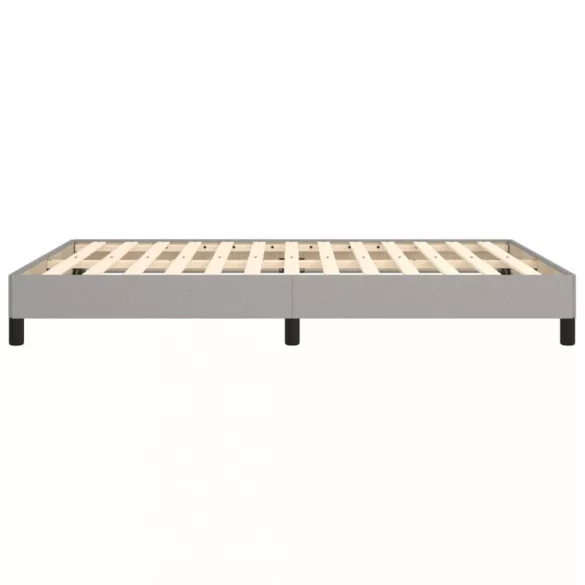 világosszürke szövet ágykeret matrac nélkül 140 x 190 cm