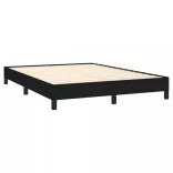 fekete szövet ágykeret matrac nélkül 140 x 190 cm