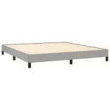 világosszürke szövet ágykeret matrac nélkül 180 x 200 cm