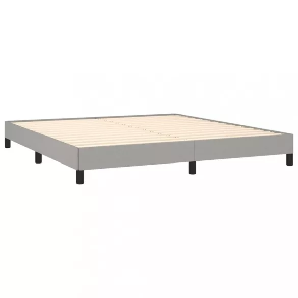 világosszürke szövet ágykeret matrac nélkül 180 x 200 cm