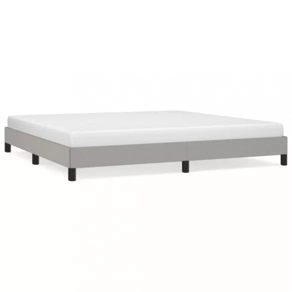 világosszürke szövet ágykeret matrac nélkül 200 x 200 cm