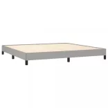 világosszürke szövet ágykeret matrac nélkül 200 x 200 cm