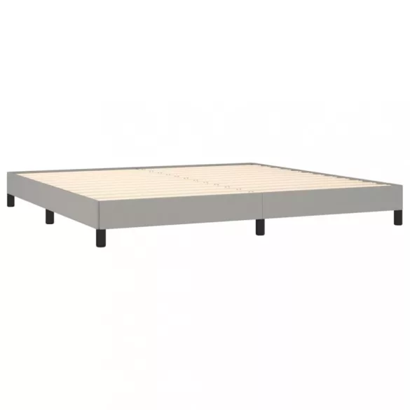 világosszürke szövet ágykeret matrac nélkül 200 x 200 cm