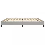 világosszürke szövet ágykeret matrac nélkül 200 x 200 cm