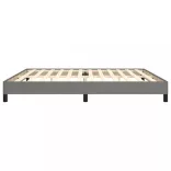 sötétszürke szövet ágykeret matrac nélkül 200 x 200 cm