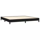 fekete szövet ágykeret matrac nélkül 200 x 200 cm