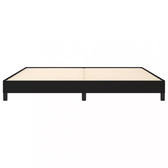 fekete szövet ágykeret matrac nélkül 200 x 200 cm
