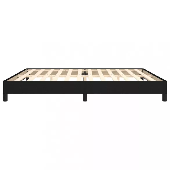 fekete szövet ágykeret matrac nélkül 200 x 200 cm