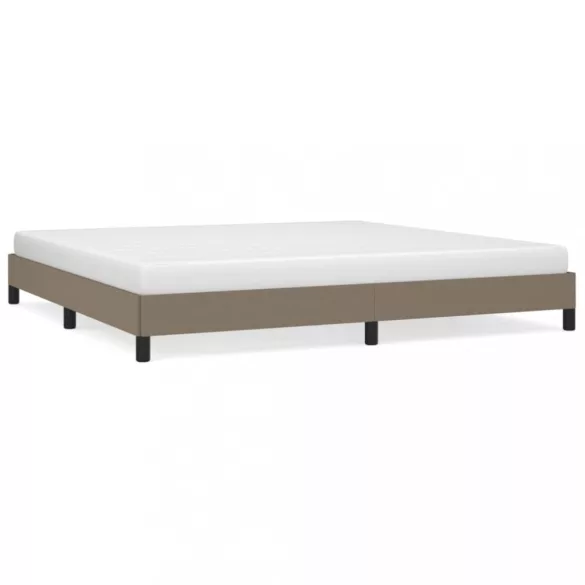 tópszínű szövet ágykeret matrac nélkül 200 x 200 cm
