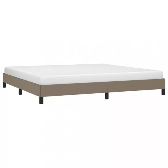 tópszínű szövet ágykeret matrac nélkül 200 x 200 cm