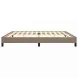 tópszínű szövet ágykeret matrac nélkül 200 x 200 cm