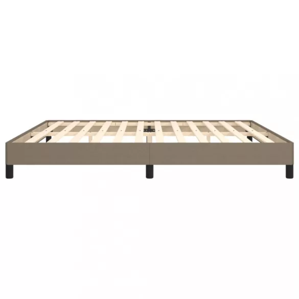 tópszínű szövet ágykeret matrac nélkül 200 x 200 cm