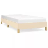 ágykeret matrac nélkül krém 80x200 cm szövet 80x200 cm