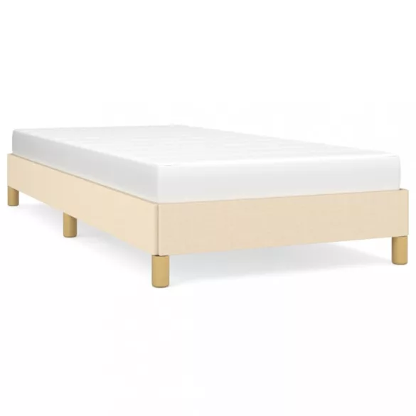 ágykeret matrac nélkül krém 80x200 cm szövet 80x200 cm