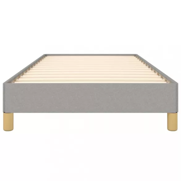 világosszürke szövet ágykeret matrac nélkül 90x190 cm