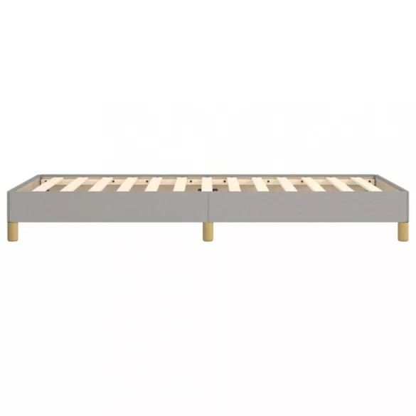 világosszürke szövet ágykeret matrac nélkül 90x190 cm