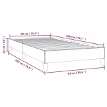 tópszínű szövet ágykeret matrac nélkül 90x200 cm