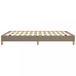 tópszínű szövet ágykeret matrac nélkül 160 x 200 cm