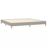 világosszürke szövet ágykeret matrac nélkül 200 x 200 cm