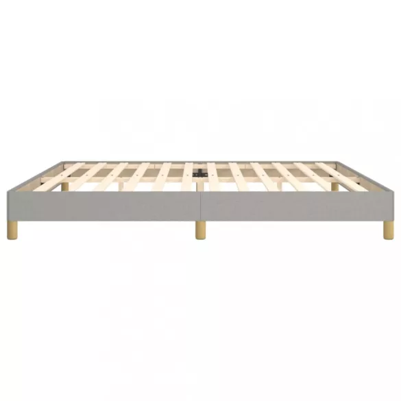 világosszürke szövet ágykeret matrac nélkül 200 x 200 cm