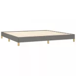 sötétszürke szövet ágykeret matrac nélkül 200 x 200 cm