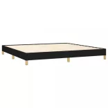 fekete szövet ágykeret matrac nélkül 200 x 200 cm