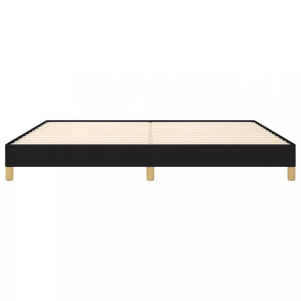 fekete szövet ágykeret matrac nélkül 200 x 200 cm