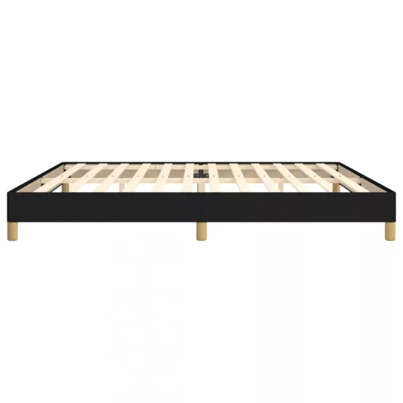 fekete szövet ágykeret matrac nélkül 200 x 200 cm