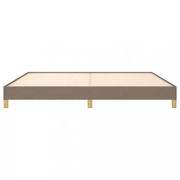 tópszínű szövet ágykeret matrac nélkül 200 x 200 cm