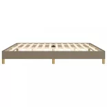 tópszínű szövet ágykeret matrac nélkül 200 x 200 cm