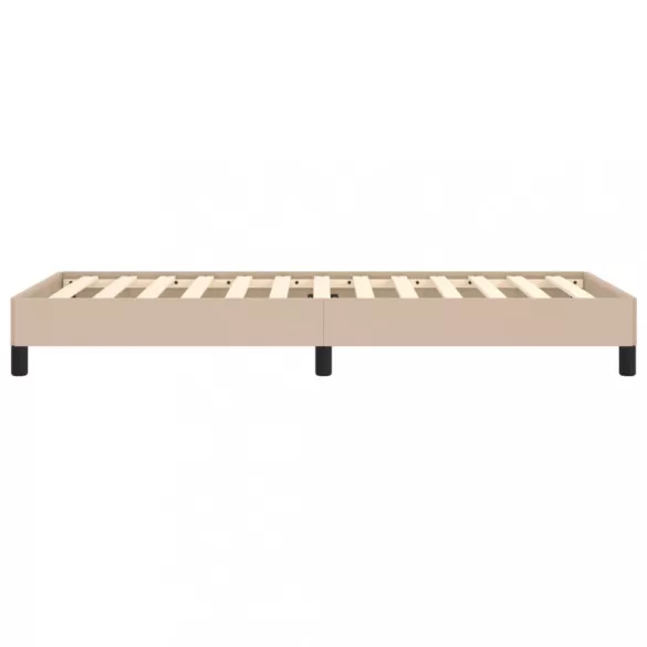cappuccino színű műbőr ágykeret 80 x 200 cm