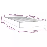 cappuccino színű műbőr ágykeret 80 x 200 cm