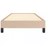 cappuccino színű műbőr ágykeret 90 x 190 cm