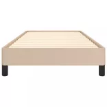cappuccino színű műbőr ágykeret 90 x 200 cm