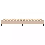 cappuccino színű műbőr ágykeret 90 x 200 cm