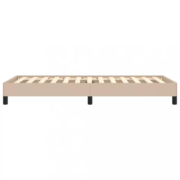 cappuccino színű műbőr ágykeret 90 x 200 cm