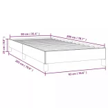 cappuccino színű műbőr ágykeret 90 x 200 cm