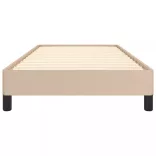 cappuccino színű műbőr ágykeret 100x200 cm