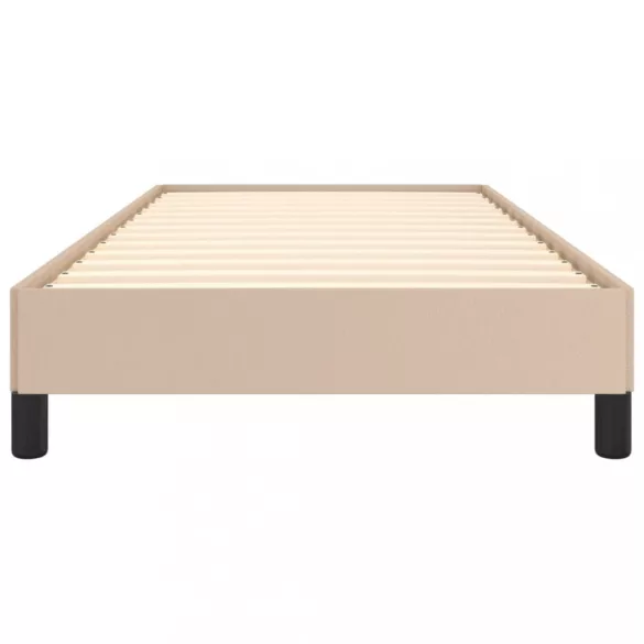 cappuccino színű műbőr ágykeret 100x200 cm