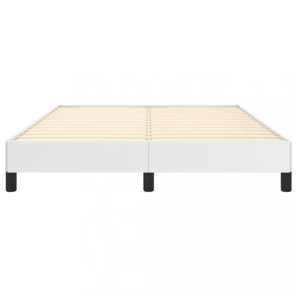 fehér műbőr ágykeret 140x190 cm