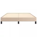 cappuccino színű műbőr ágykeret 140 x 190 cm